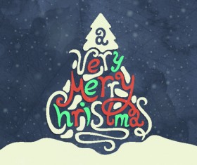 Abstract christmas tree with retro background vector