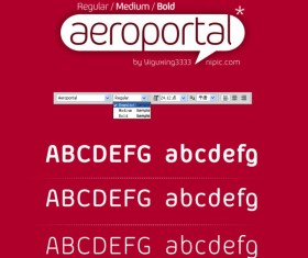 Aeroportal series fonts set
