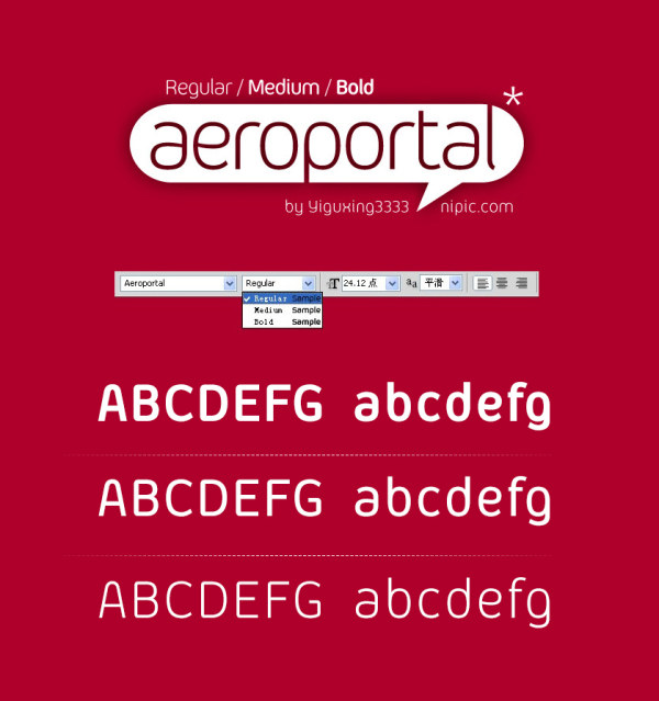 Aeroportal series fonts set