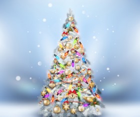 Beautiful Christmas tree 2015 background vector 02