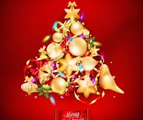 Beautiful Christmas tree 2015 background vector 05