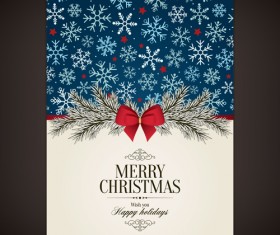 Beautiful snowflake pattern xmas greeting card