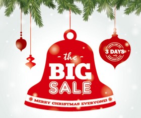 Big sale christmas creative background vector 02