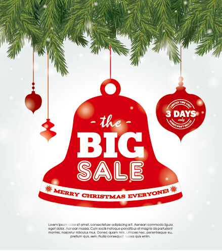 Big sale christmas creative background vector 02