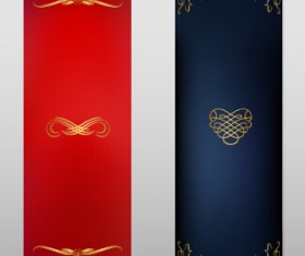 Blank banner ornate decor vector 01