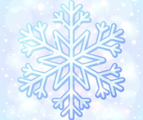 Blue snowflake halation background vector