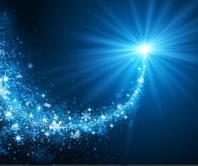 Blue style light and snowflake christmas vector background 01