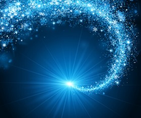 Blue style light and snowflake christmas vector background 02