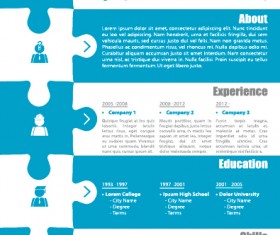 Blue with white business template