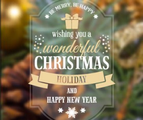 Blurred 2015 christmas and new year backgraound art 04