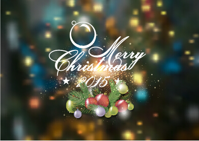 Blurred 2015 christmas background graphics vector