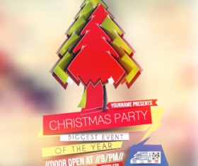 Blurs 2015 christmas party flyer vector cover