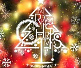 Blurs christmas and new year vector