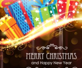 Brown style 2015 christmas and new year background 01