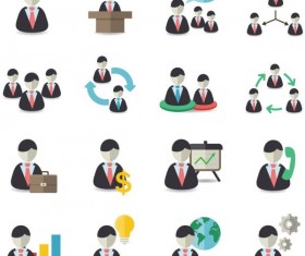 Business men office figures icons