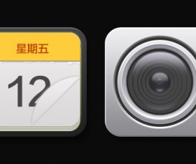Camera and calendar creative icons