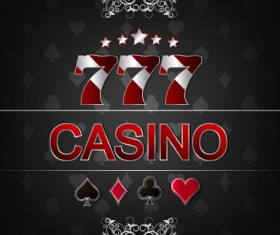 Casino poster cover vector material 01