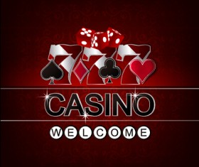 Casino poster cover vector material 02