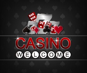 Casino poster cover vector material 03