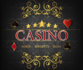Casino poster cover vector material 04