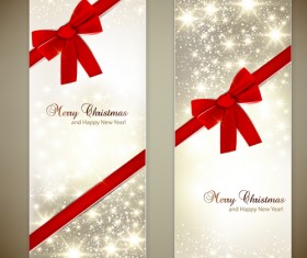 Christmas and new year gift cards ornate vector 01