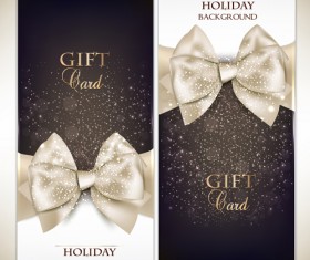 Christmas and new year gift cards ornate vector 04