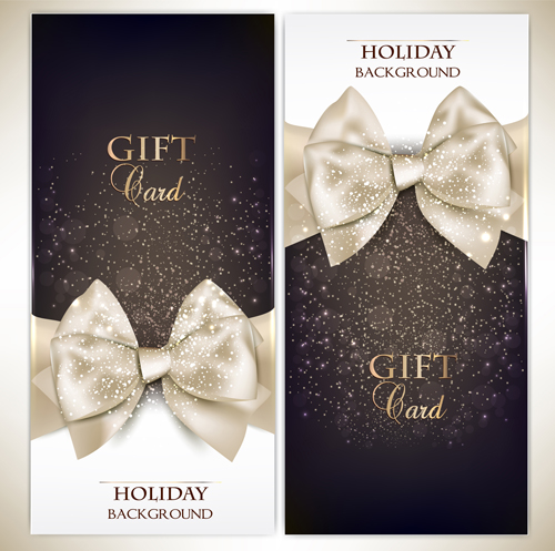 Christmas and new year gift cards ornate vector 04