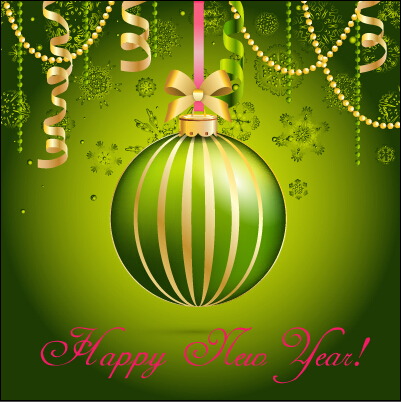 Christmas balls with confetti 2015 new year background vector 05