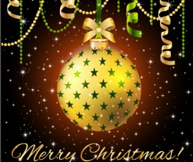 Christmas balls with confetti 2015 new year background vector 06