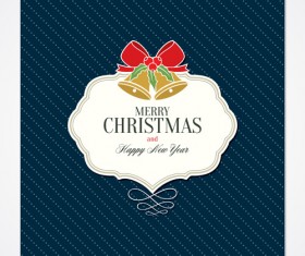 Christmas label with dot pattern vector