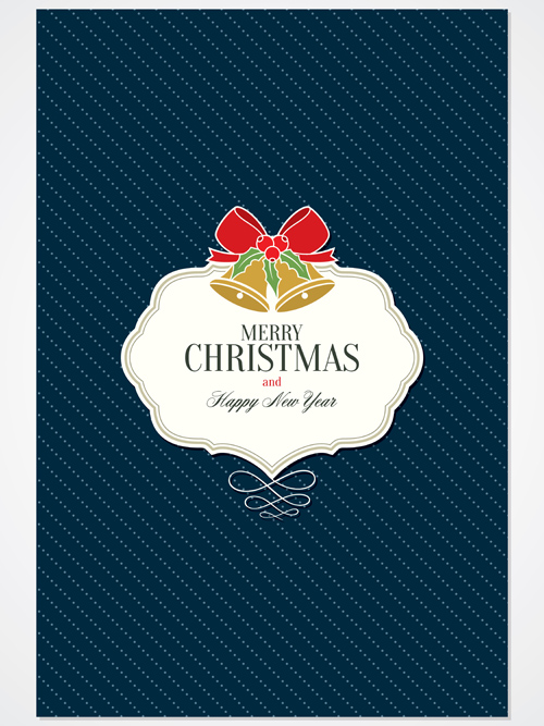 Christmas label with dot pattern vector