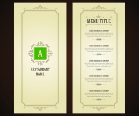 Classical menu vectors design 01