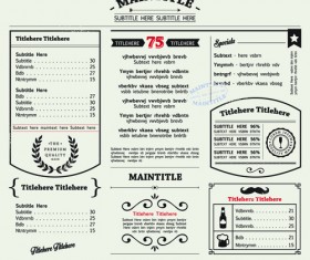 Classical menu vectors design 02