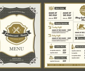 Classical menu vectors design 04