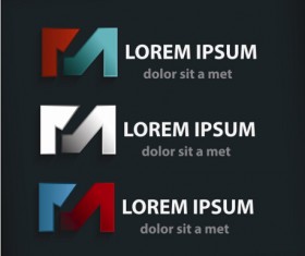 Colored company symbol with logos vector design 05