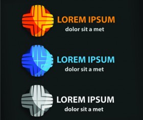 Colored company symbol with logos vector design 06