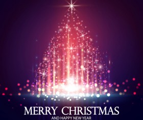 Colored lights christmas tree background graphics