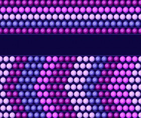 Colored round beads vector pattern set 04