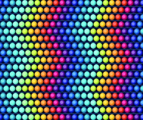 Colored round beads vector pattern set 05