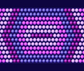 Colored round beads vector pattern set 09