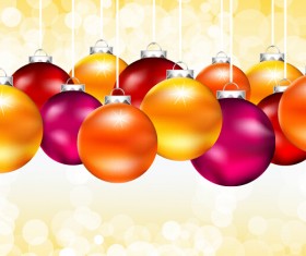 Colored shiny christmas ball art background