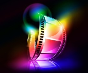 Colorful film art background vector