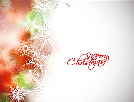 Colorful snowflake christmas background vector material