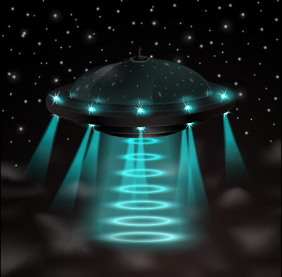 Concept UFO design elements background 03