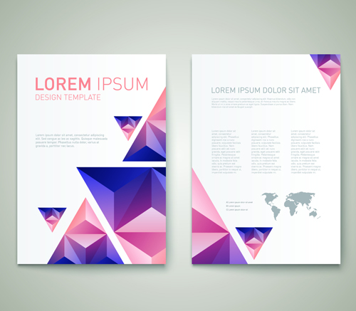 Cover brochure geometric triangle copy space vector 01