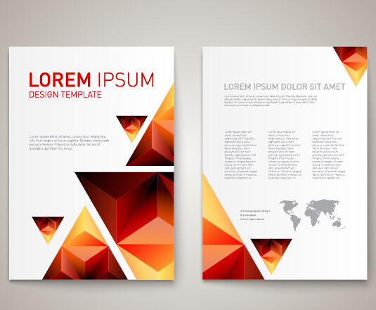 Cover brochure geometric triangle copy space vector 04