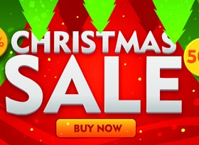 Creative 2015 Christmas sale banner design 01