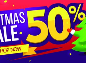 Creative 2015 Christmas sale banner design 02