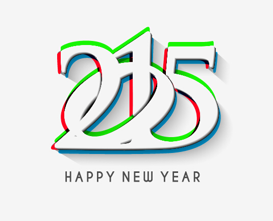Creative 2015 new year background material set 03