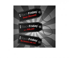 Creative Black friday tags vector material 01